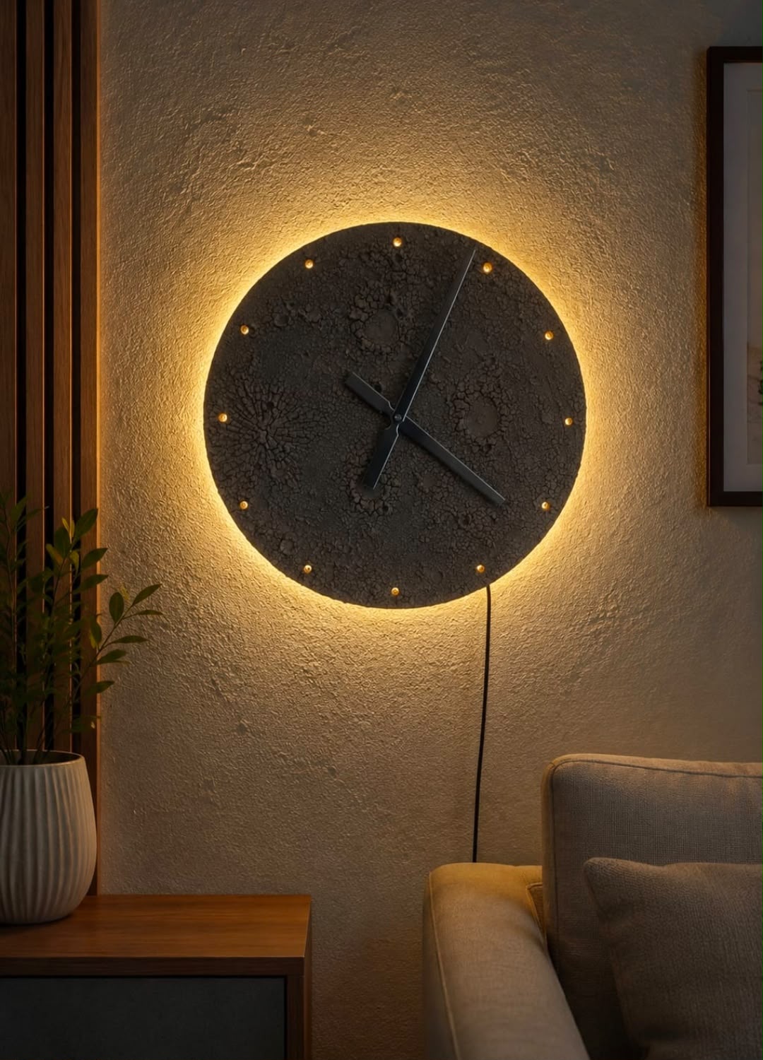 Borderless Moon Clock